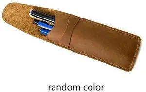 Mini Leather Pen Pocket Fit for Fountain Pen PPT Remotes Presentation Clicker 6.3''x2.4'' Pen Sleeve Gift for Artists