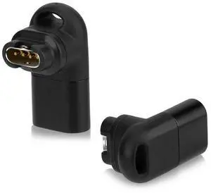 90 Degree 3D Elbow Power Charger Connector Data Transmission Charging Power Adapter Replacement for Garmin Fenix 6/6S/6X/5/5S/5X