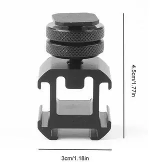 Camera Hot Shoe Mount Camera Hot Shoe Extension Bracket 1/4inch Screw 3 Shoe Mount Adapter for LED Video Light Mic Monitor
