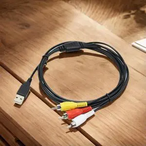 USB To 3 RCA Cable Audio Video AV Composite Adapter Cable Cord USB To RCA Cable for USB-enabled TV and PC