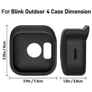 Silicone Case Cover with Hat Brim Silicone Protective Case Dustproof Camera Cover Against UV for Blink Outdoor 4 (4th Gen)
