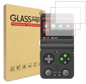 For Miyoo Flip Game Console Screen Protector Film Anti-Scratch Tempered Glass Film 9H Ultra-Clear Game Console Accessories