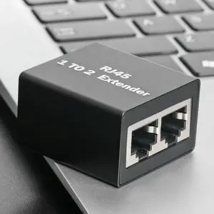 Ethernet Network Adapter Cable Connector Ports Coupler 1 To 2 Way RJ45 Extender for Household Computer Safety Parts