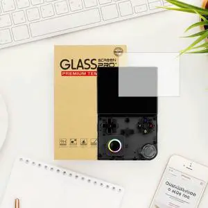 Tempered Glass Film 9H Hardness HD Anti-Scrach Screen Tempered Film Anti-Glare for Anbernic RG40XXV Handheld Video Games Console