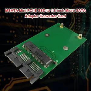 Computer PC MSATA Mini PCIe SSD to 1.8 inch Micro SATA Adapter Converter Card
