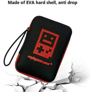 EVA Carrying Case Waterproof Multifunctional Game Console Pouch Case Wear-resistant With Lanyard Lightweight for Miyoo Mini Plus