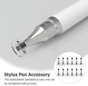 12 Pieces Stylus Replacement Tips Universal Replaceable Stylus Pen Disc Tips High Precision Silicone for Capacitive Touch Screen