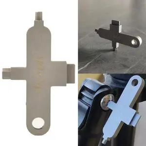 Camera Plate Combo Wrench Tool with M4 M2.5 Hex Wrench Large-Slotted Screwdriver Manganese Steel for Camera EDC Video Equipment