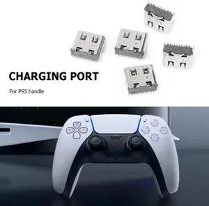 5pcs USB C Port Charger Power Jack Replacement Repair Part Charging Port Type-C Charger Socket Connector for PS5 Controller