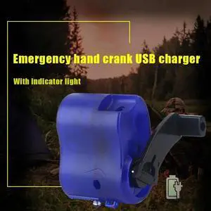 Hand Crank Power Charger Travel Emergency USB Charging Mini Manual Generator