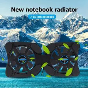 Small Fan USB Radiator Heat Dissipation Holder USB Powered Dual Fan Cooling Pad for Notebook