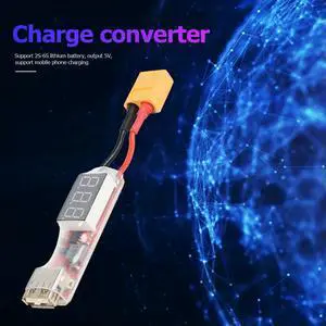 2S-6S Lipo Lithium Charger Converter Board Portable Charger Converter Module Output 5V for Mobile Phones USB Fans
