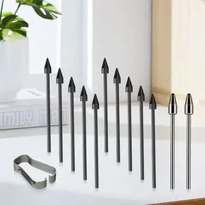 Titanium Alloy Plastic Fine Point Pencil Nibs with Clip Stylus Tips for S24Ultra Tab S9 S9U S9FE S Pencil