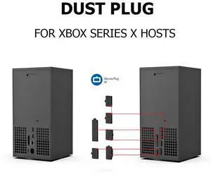 Silicone Dirty Prevent Mesh with Dust Pulgs Dustproof Net Antidust Cover Dustproof Case Cover for Xbox Series X Game Console
