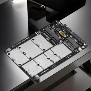 2 in 1 Combo M.2 NGFF MSATA SSD To SATA 3.0 Converter Card M.2 NGFF B-key & MSATA SSD To SATA 3.0 Converter for PC Laptop