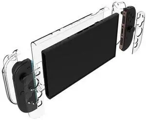 For Nintendo for Switch 2 Detachable PC Transparent Case Shell Shockproof Clear Protector Anti-Scratch Protection Skin Anti-Drop