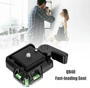 QR40 Camera Tripod Ball Head Aluminum Alloy Quick Release Plate Holder for DSLR Adjustment for the Best Perspective
