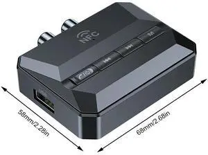 Audio Adapter Bluetooth-Compatible 5.3 Wireless Receiver Built-in Gain Amplifier Support TF U Disk Play