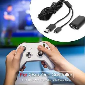 1400mAh Rechargeable Gamepad with Charge Cable for XBOX One Controller