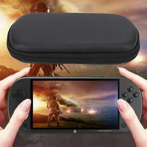 Handheld Game Console Case with Tempered Glass Film EVA Protective Case Shockproof for Trimui Pro Handheld Game Console