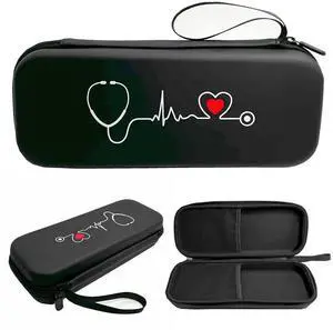 Carrying Bag PU Stethoscope Case Anti-scratch Stethoscope Travel Bag with Mesh Bag for 3M Littmann MDF ADC Stethoscopes