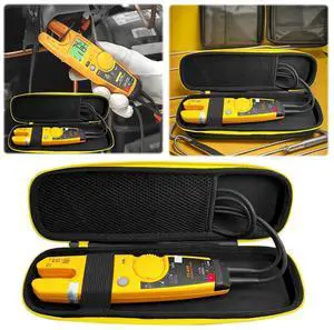 EVA Hard Carrying Case Waterproof Hard Shell Case Shockproof with Mesh Pocket for Fluke T5-1000/T5-600/-1000/-600 Multimeter