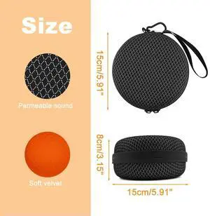 For Beosound 1/2nd Gen/3rd Gen Portable Audio Carrying Bag with Mesh Bag Outdoor Speaker Case Outdoor Travel Carry Case