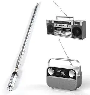 76-108MHz Telescopic Antenna FM Radio Antenna with BNC Connector Universal Aerial Telescopic Aerial for FM Transmitter Radio