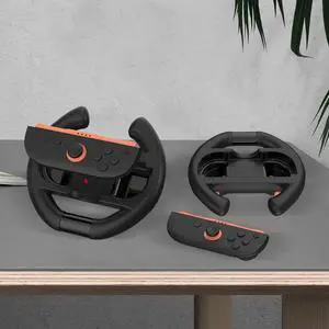 2pcs/Set Racing Steering Wheels for Switch 2 Handle Grips Plastic Racing Game Wheel for Nintendo for Switch 2 Controller Gamepad