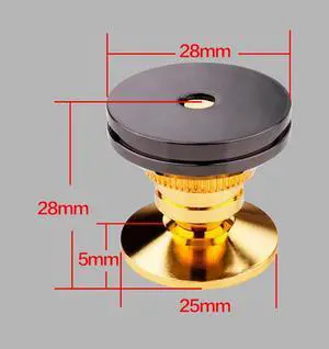 4pcs Copper Speaker Spikes Stand CD Subwoofer Amplifier Turntable Isolation Feet