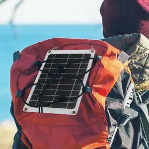 Monocrystalline Solar Panel with Hook Portable Solar Panel Charger Solar Cells Charger for Outdoor Enthusiasts and Travelers
