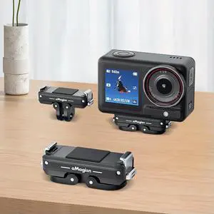 Camera Expansion Bracket with 2-Prong & 1/4 Thread Magnetic Extension Base for OSMO Action 5 Pro/4/3 Camera Accessories