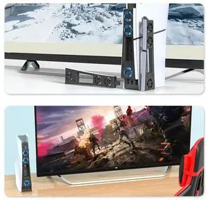 Cooling Fan for PS5 Slim Console with Adjustable Speed Silent Enhanced Cooling Fan with USB 3.0 Port Efficient Cooling System