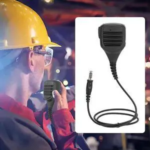 7.1mm Speaker Mic Microphone with PTT Walkie Talkie Speaker Microphone Handheld Walkie-talkie Microphone for Walkie Talkie