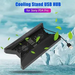 Cooling Fan Vertical Stand Charging Dock USB 3 Hub for 4 Pro