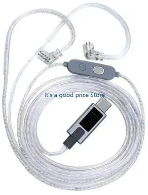 Type C Sound Cable with Integrated DACs Chip and Two Microphones for Clear Earphone Wire Replacement Headsets Wire