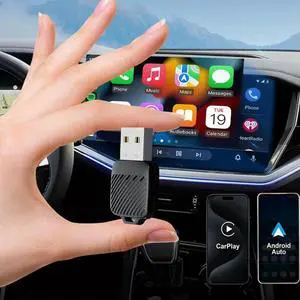 Wireless Android Auto Carplay Box/Adapter Mini Carplay&Auto Box Dongle Auto Connect Box Plug & Play for Factory Wired Cars