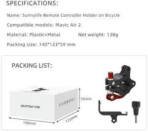Drone Remote Control Bike Bracket Safety Elements Playing Eco-friendly for Mavic Air 2 Cycling Handlebar Holder
