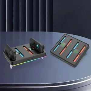 Controller Charger with RGB Lights Charging Dock Magnetic Controller Charger Stand Station for Nintendo Switch2 Accessories