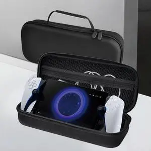 Hard Carrying Case Shockproof Hard Shell Case with Mesh Pocket Portable Bag Splashproof Stand Design for PS5 Portal