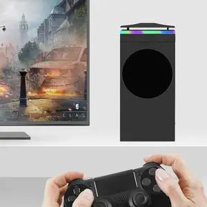 Upper Cooling Fan 7 RGB LED Light Modes Top Dust Proof Fan Dustproof Top Cover Touch Switch for Xbox Game Console
