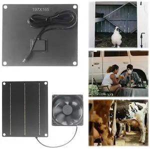 6V 6W Solar Exhaust Fan Waterproof Mini Ventilator Solar Attic Fan Roof Exhaust Fan for Dog Chicken House RV Greenhouse Fan