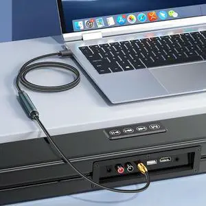 1.5meters USB To Optical Audio Adapter USB A To Fiber SPDIF Audio Converter USB To SPDIF Converter for Computer Laptop