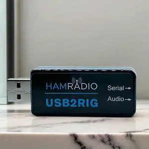 USB2RIG USB Audio Adapter Support PTT with VOX Control USB Sound Card Connector Adapter for KENWOOD YAESU ICOM Business Radio