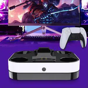 For PS5 Dual Controller Charging Dock Dual Fast Charger Controller Charger Station for 5 Wireless Controller Charger