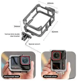 Aluminum Frame Cage with Cold Shoe l Protective Case Camera Cage for Ace Pro 2 for Ace/Ace Pro