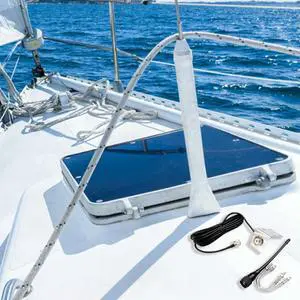 156-163Mhz Rubber Waterproof Mast Aerial Stubby Boat Antenna External Antenna for Boat Pontoon Sailboat Yacht Marine Radios
