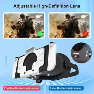 VR Headset VR Goggles Headset Comfortable Headband 3D Virtual Reality Glasses Ergonomic Adjustable for Switch OLED Model/Switch