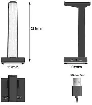RGB Headset Display Stand 10 Lighting Effects Headphone Stand Holder Rack Space Saving Headphone Display Rack for Table Supplies