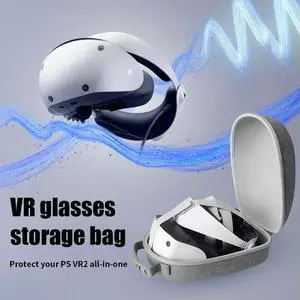 Eyeglass Organizer Bag with Lens Protection Cover PS VR2 Bag Shock Absorption Double Zipper for PS VR2 Eyeglass